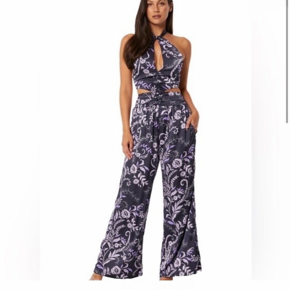 Misa Los Angeles Floral Wide-Leg Jumpsuit